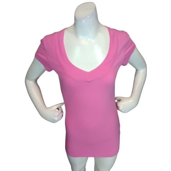 Women Pink V Neck Top - Picture 1 of 1